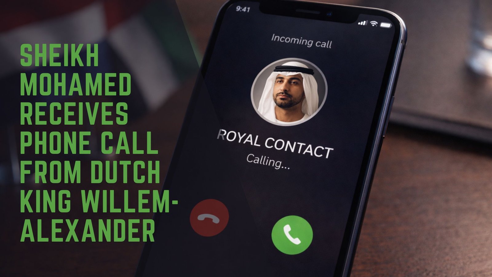 Sheikh Mohamed Dutch King call