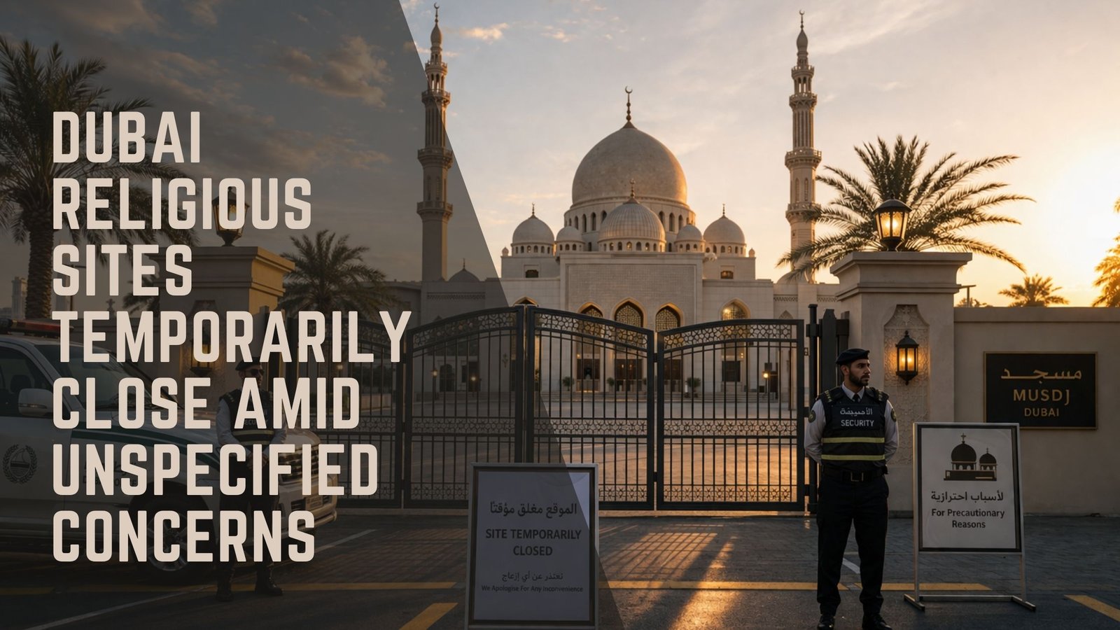 Dubai religious sites closure