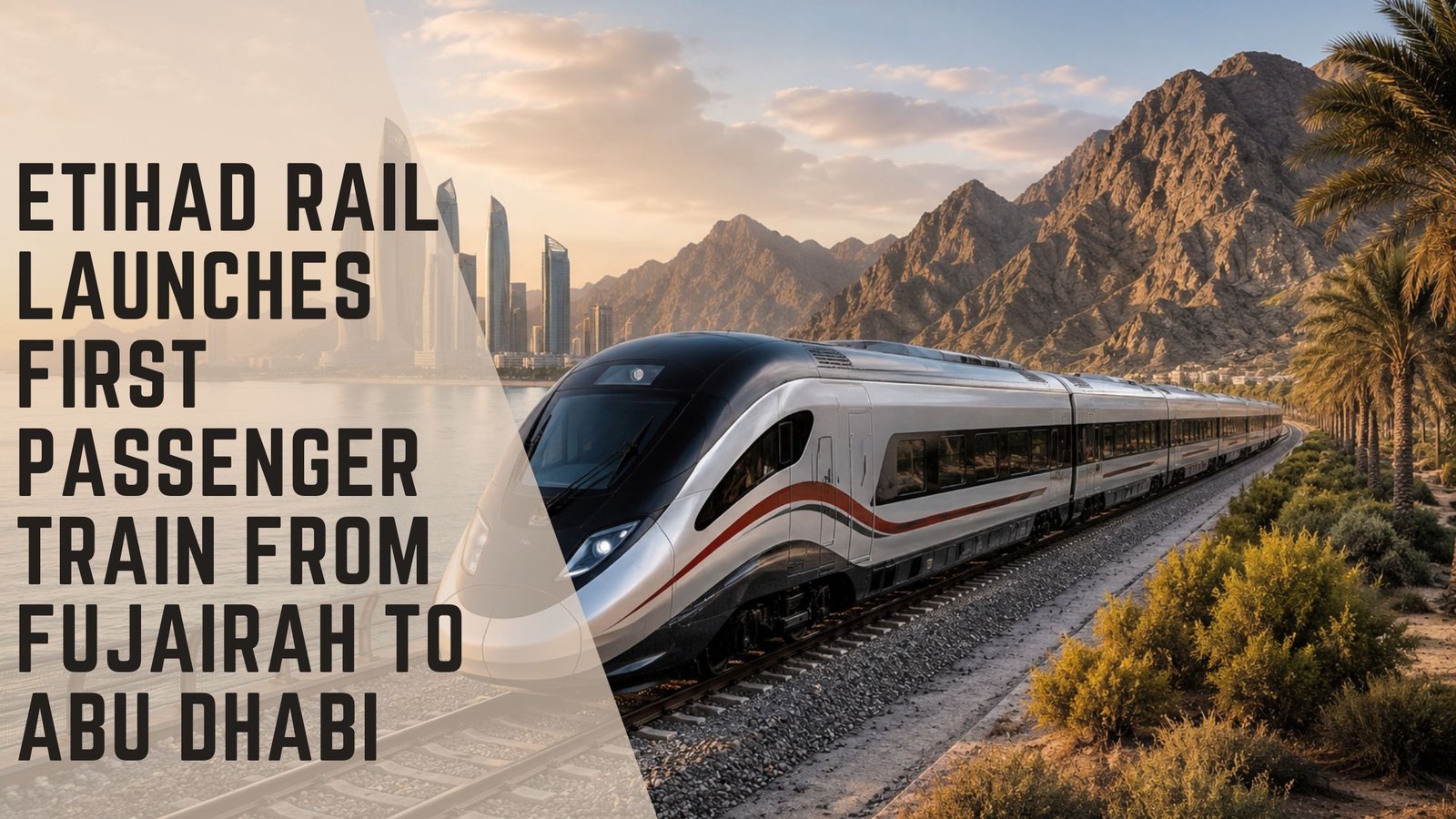 Etihad Rail Passenger Train Fujairah to Abu Dhabi