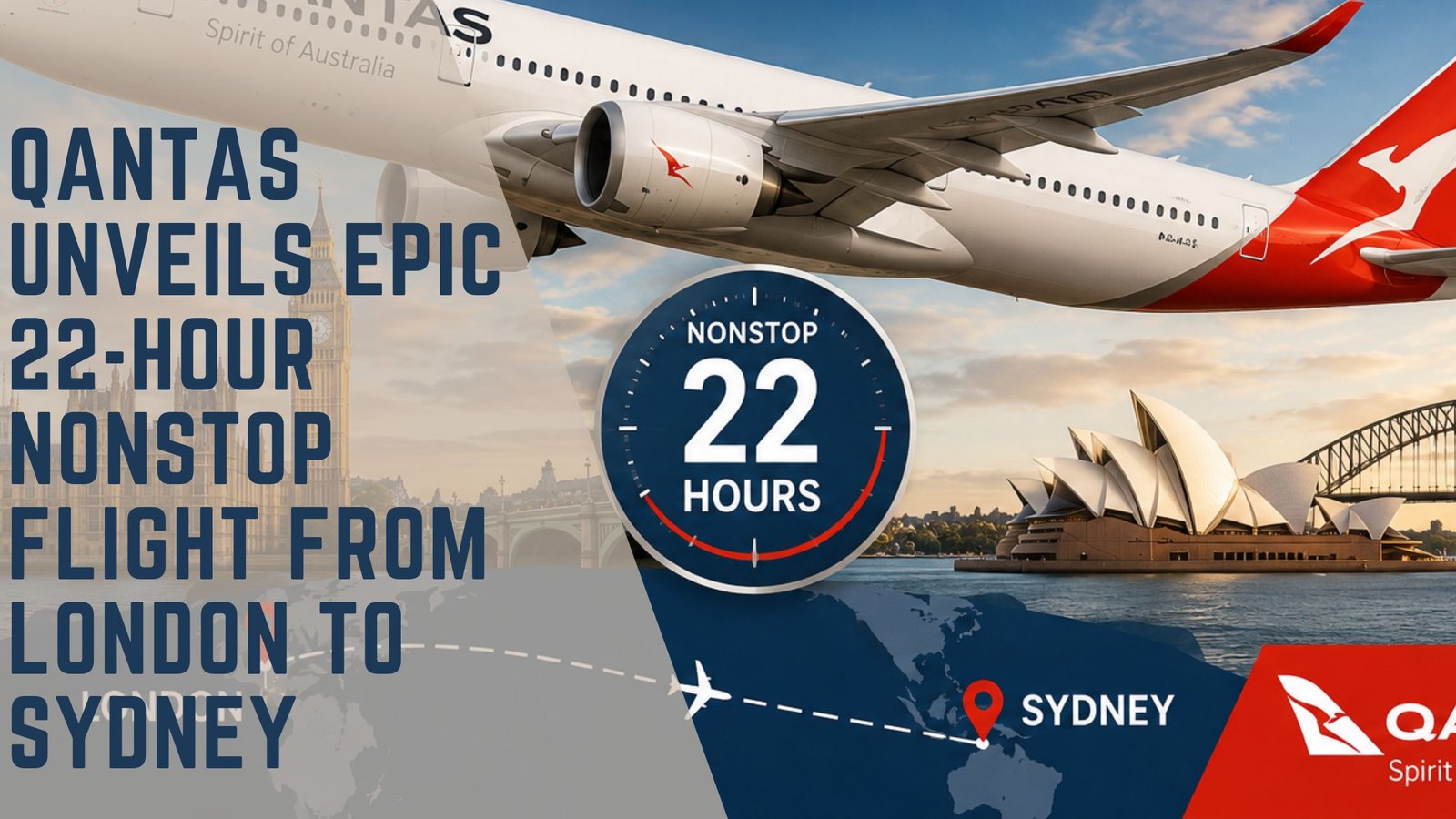 Qantas 22-Hour Nonstop London to Sydney Flight