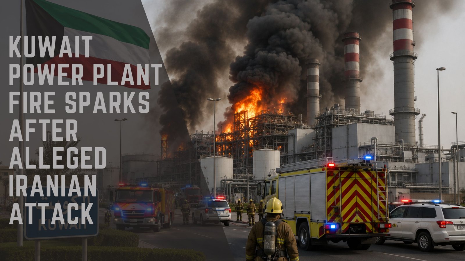 Kuwait Power Plant Fire Sparks After Alleged Iranian Attack