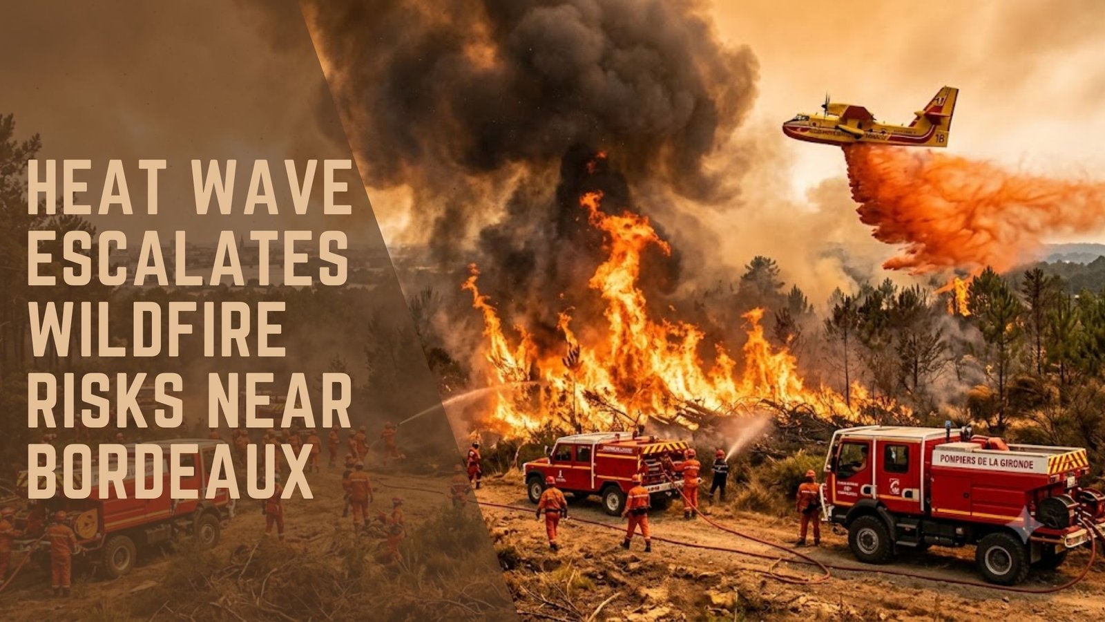 Bordeaux wildfire heatwave risk
