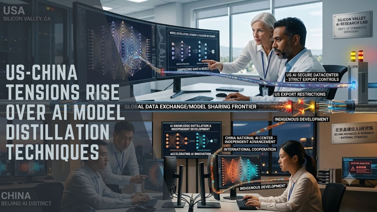 US China AI model distillation conflict