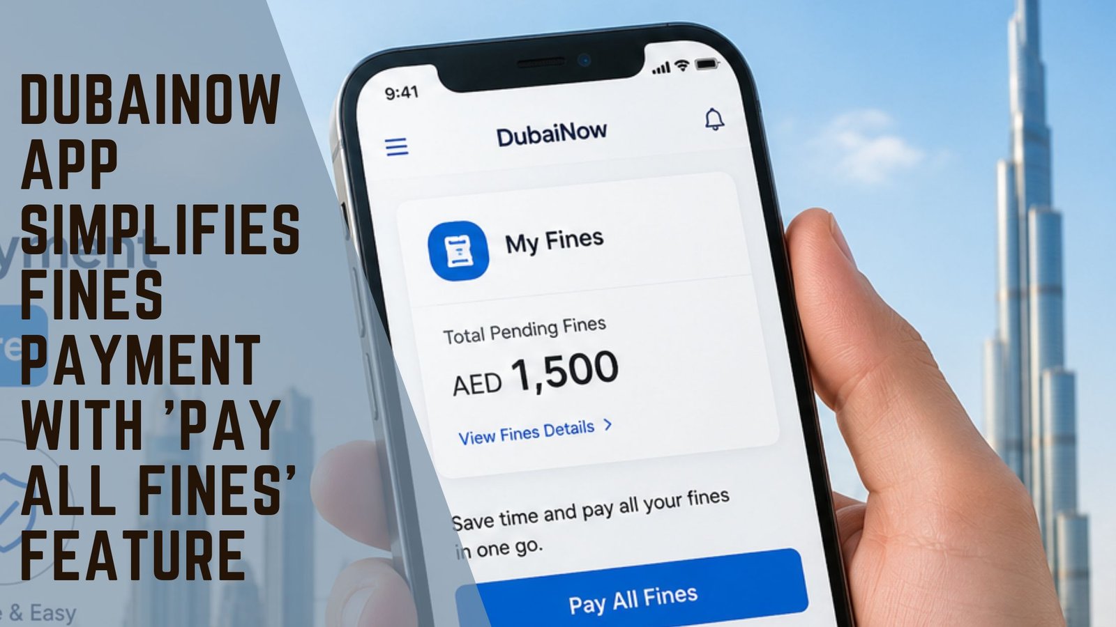 DubaiNow Pay All Fines Feature