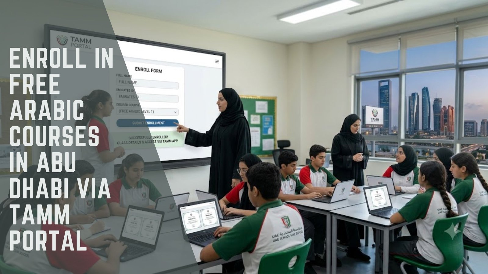 free Arabic courses in Abu Dhabi via TAMM
