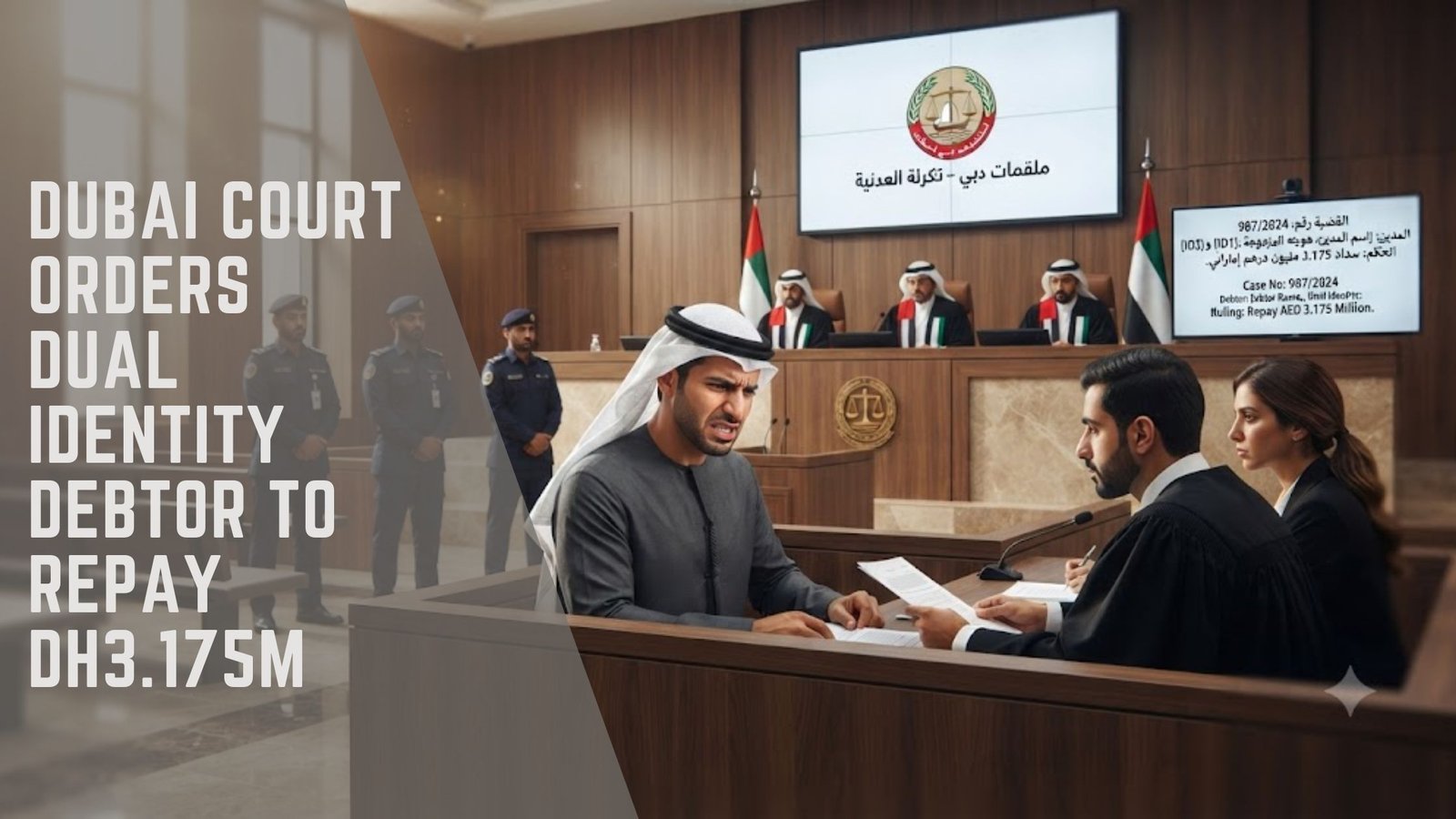 Dubai court dual identity debtor repay