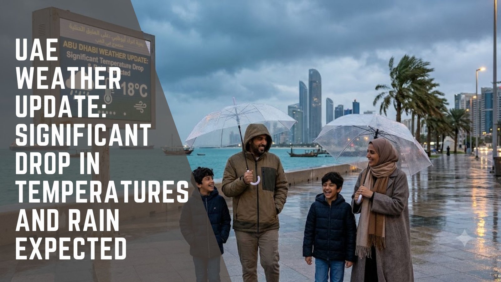 UAE rain and temperature drop update